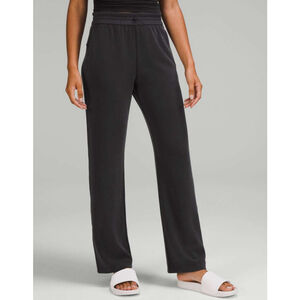 Lululemon Softstreme High-Rise Pant Women’s 14 Wide Leg Pull On Black Charcoal